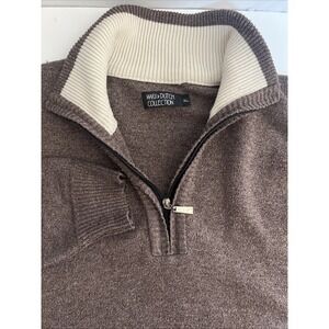 Marx &‎ Dutch Men's Zip Front Cardigan Lightweight Brown Sweater Size XL
